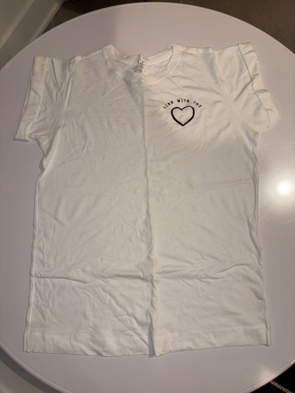 lululemon athletica White Tee Lead With The Heart